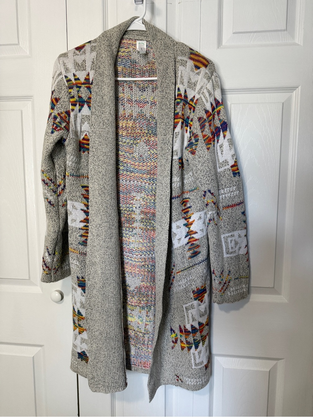 MINTEE 16 Women’s Southwest Aztec Open Front Cardigan Sweater Size Small